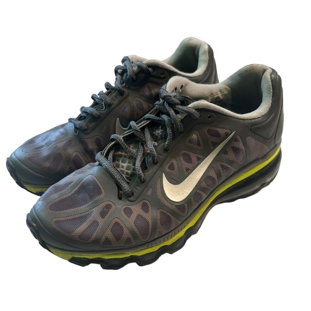 Nike Air Max 2011 ~ Size 3.5Y ~ Youth ~ Gray Green Running Sneakers 431873-009